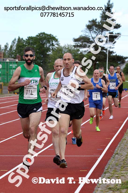 1500 metres, North East Masters Champs, Monkton Stadium,  Jarrow. Photo: David T. Hewitson/Sports for All Pics